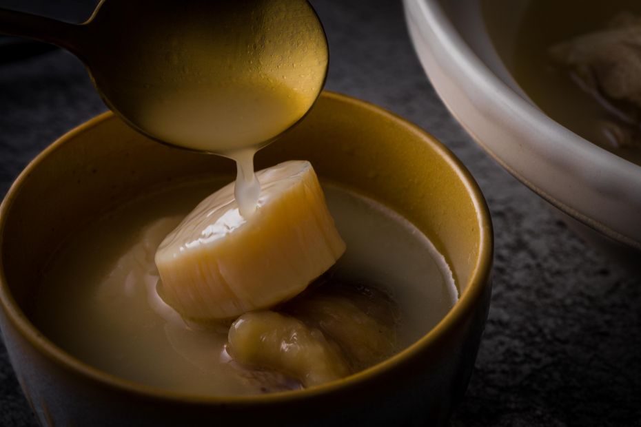 Chick & Scallop Soup in Casserole