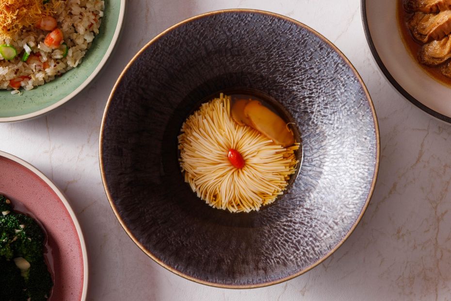 Matsutake Mushroom Chrysanthemum Tofu Soup